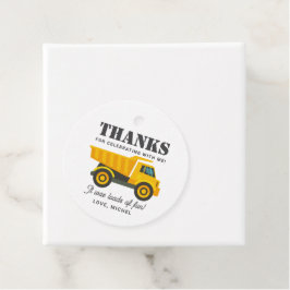 建築トラック誕生日パーティーデコレーション フェイバータグ