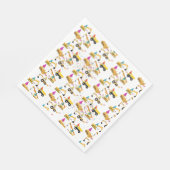 建築トラック誕生日パーティーパターン スタンダードランチョンナプキン (角)