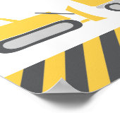 建築トラック誕生日パーティー歓迎ポスター ポスター (角)