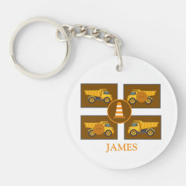建築トラック誕生日パーティー キーホルダー