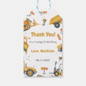 建築トラック誕生日パーティー ギフトタグ (裏面)