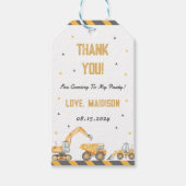 建築トラック誕生日パーティー ギフトタグ (正面)