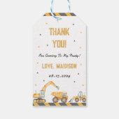 建築トラック誕生日パーティー ギフトタグ (裏面)