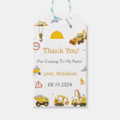 建築トラック誕生日パーティー ギフトタグ (正面)