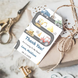 建築トラック誕生日パーティー ギフトタグ