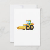 建築トラック誕生日パーティー サンキューカード (裏面)