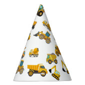 建築トラック誕生日パーティー パーティーハット (右)