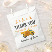 建築トラック誕生日パーティー フェイバーバッグ (クリップ留めされた状態)