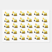 建築トラック誕生日パーティー ラッピングペーパーシート (正面2)