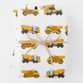 建築トラック誕生日パーティー ラッピングペーパーシート (インサイチュ)