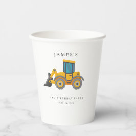 建築トラック誕生日パーティー 紙コップ