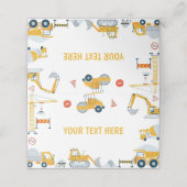 建築トラック誕生日フードテント プレイスカード (外部開封)