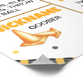 建築トラック誕生日マイルストーンの標識 ポスター (角)