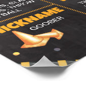 建築トラック誕生日マイルストーンの標識 ポスター (角)