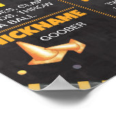 建築トラック誕生日マイルストーンの標識 ポスター (角)