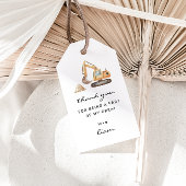 建築トラック誕生日メッセージカード ギフトタグ