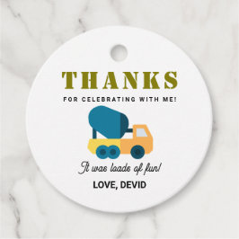 建築トラック誕生日メッセージカード フェイバータグ