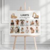 建築トラック誕生日写真コラージポスター ポスター