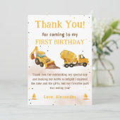 建築トラック誕生日写真サンキューカード 招待状 (スタンド正面)