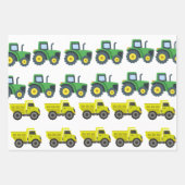 建築トラック誕生日包装紙シート ラッピングペーパーシート (正面2)