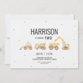 建築トラック誕生日招待状 招待状 (正面)