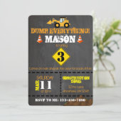 建築トラック誕生日招待状 招待状 (スタンド正面)