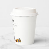 建築トラック誕生日紙カップ 紙コップ (左)