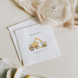 建築トラック誕生日紙ナプキン スタンダードカクテルナプキン