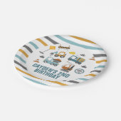 建築トラック誕生日紙プレート ペーパープレート (アングル)