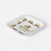 建築トラック誕生日紙プレート ペーパープレート (傾斜あり)