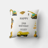 建築トラック誕生日 クッション (裏面)
