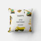 建築トラック誕生日 クッション (正面)
