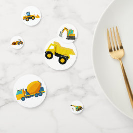 建築トラック誕生日 コンフェッティ