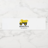 建築トラック誕生日 ペットボトルラベル (シングルラベル)