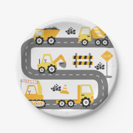 建築トラック誕生日 ペーパープレート