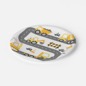 建築トラック誕生日 ペーパープレート (アングル)