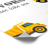 建築トラック誕生日 ポスター (角)