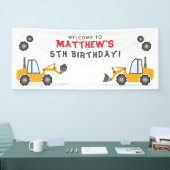 建築トラック誕生日 横断幕 (トレードショー)