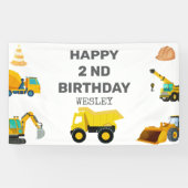 建築トラック誕生日 横断幕 (横)