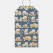 建築トラック赤ちゃんシャワーありがとう ギフトタグ (裏面)