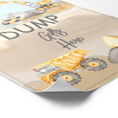 建築トラック赤ちゃんシャワーダンプギフトはこちら ポスター (角)