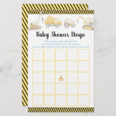 建築トラック赤ちゃんシャワービンゴゲーム (正面/裏面)