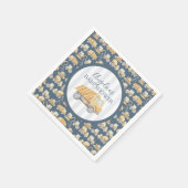 建築トラック赤ちゃんシャワー スタンダードカクテルナプキン (角)