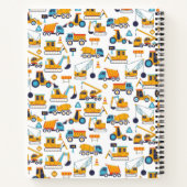 建築トラック車パーソナライズされた手帳 ノートブック (裏面)