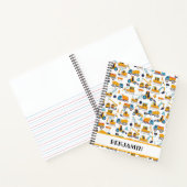 建築トラック車パーソナライズされた手帳 ノートブック (内部)