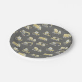 建築トラック車ボーイズバースデーパーティー ペーパープレート (アングル)