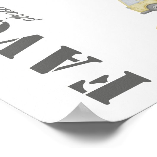 建築トラック車ボーイズ好意サイン ポスター (角)