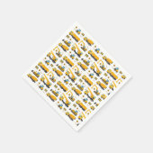 建築トラック車両パターンパーティーデコ スタンダードカクテルナプキン (角)