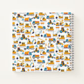 建築トラック車両パーソナライズされたスケッチブック ノートブック (裏面)