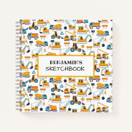建築トラック車両パーソナライズされたスケッチブック ノートブック